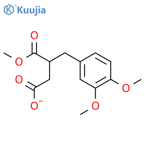 3-[(3,4-dimethoxyphenyl)methyl]-4-methoxy-4-oxobutanoate structure