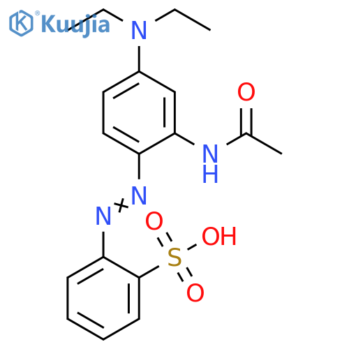 Benzenesulfonic acid, 2-[[2-(acetylamino)-4-(diethylamino)phenyl]azo]- structure