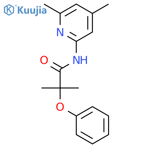 N-(4,6-dimethylpyridin-2-yl)-2-methyl-2-phenoxypropanamide structure