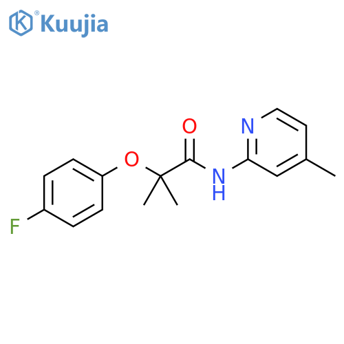 Propanamide, 2-(4-fluorophenoxy)-2-methyl-N-(4-methyl-2-pyridinyl)- structure