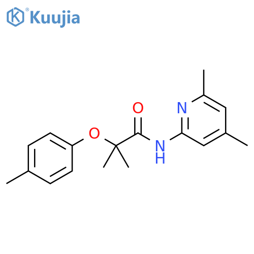 Propanamide,N-(4,6-dimethyl-2-pyridinyl)-2-methyl-2-(4-methylphenoxy)- structure