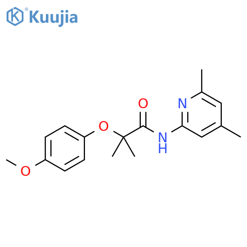 Propanamide,N-(4,6-dimethyl-2-pyridinyl)-2-(4-methoxyphenoxy)-2-methyl- structure