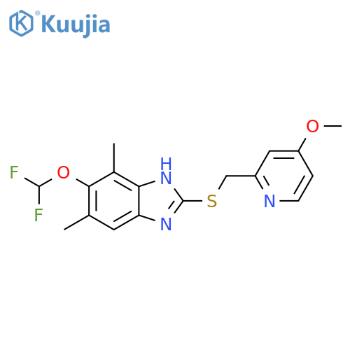1H-Benzimidazole,5-(difluoromethoxy)-2-[[(4-methoxy-2-pyridinyl)methyl]thio]-4,6-dimethyl- structure