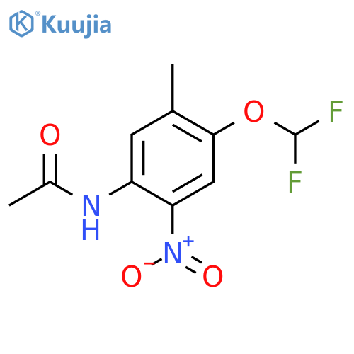 Acetamide, N-[4-(difluoromethoxy)-5-methyl-2-nitrophenyl]- structure