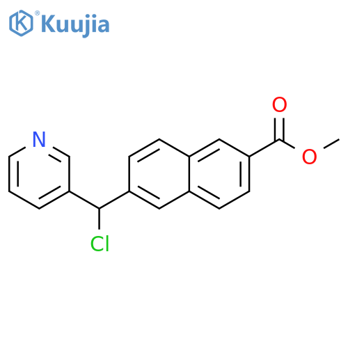 2-Naphthalenecarboxylic acid, 6-(chloro-3-pyridinylmethyl)-, methylester structure
