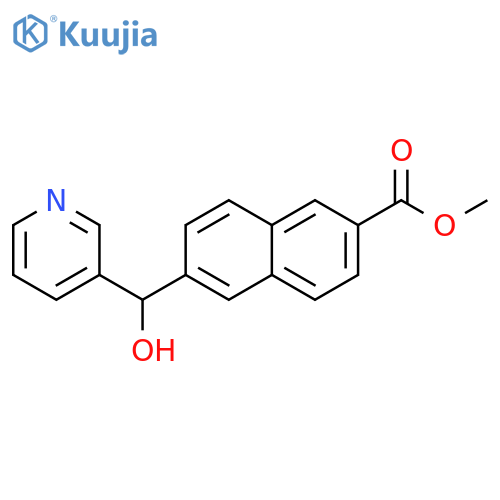 2-Naphthalenecarboxylic acid, 6-(hydroxy-3-pyridinylmethyl)-, methylester structure