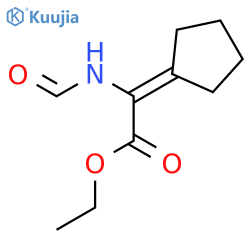 Acetic acid, cyclopentylidene(formylamino)-, ethyl ester structure