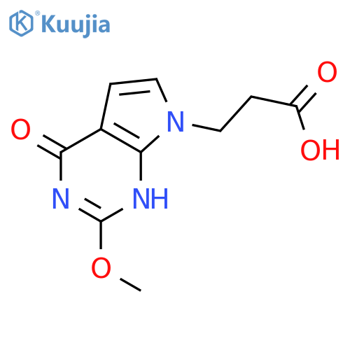 7H-Pyrrolo[2,3-d]pyrimidine-7-propanoic acid, 1,4-dihydro-2-methoxy-4-oxo- structure