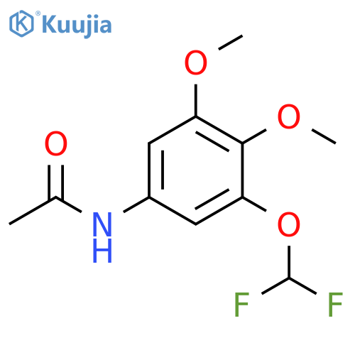 Acetamide, N-[3-(difluoromethoxy)-4,5-dimethoxyphenyl]- structure
