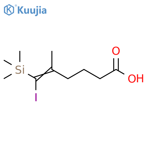 5-Hexenoic acid, 6-iodo-5-methyl-6-(trimethylsilyl)- structure