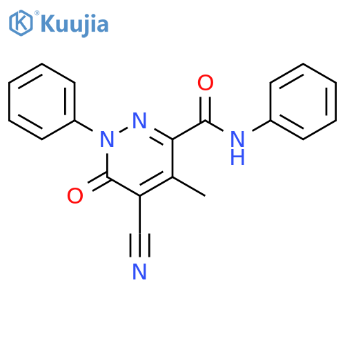 3-Pyridazinecarboxamide,5-cyano-1,6-dihydro-4-methyl-6-oxo-N,1-diphenyl- structure