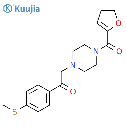 Piperazine, 1-(2-furanylcarbonyl)-4-[2-[4-(methylthio)phenyl]-2-oxoethyl]- structure