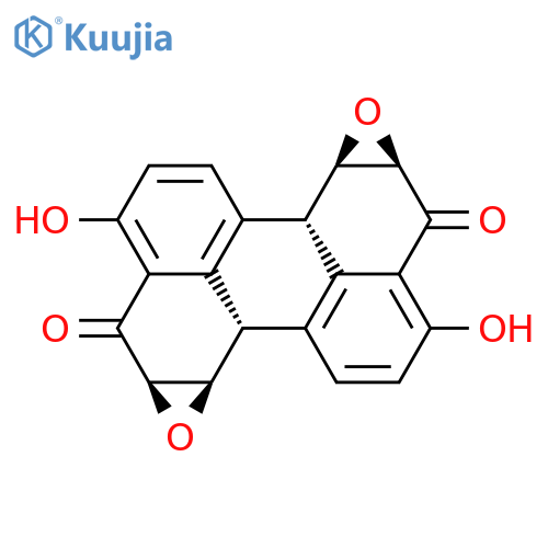 Perylo[1,2-b:7,8-b']bisoxirene-5,10-dione,1a,1b,5a,6a,6b,10a-hexahydro-4,9-dihydroxy-, (1aR,1bS,5aR,6aR,6bS,10aR)- structure