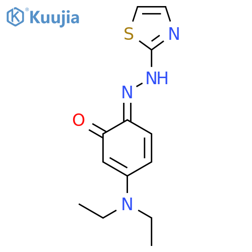3-(diethylamino)-6-(1,3-thiazol-2-ylhydrazinylidene)cyclohexa-2,4-dien-1-one structure