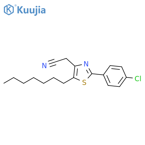 4-Thiazoleacetonitrile, 2-(4-chlorophenyl)-5-heptyl- structure