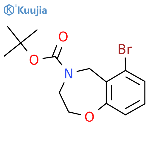 tert-butyl 6-bromo-2,3,4,5-tetrahydro-1,4-benzoxazepine-4-carboxylate structure