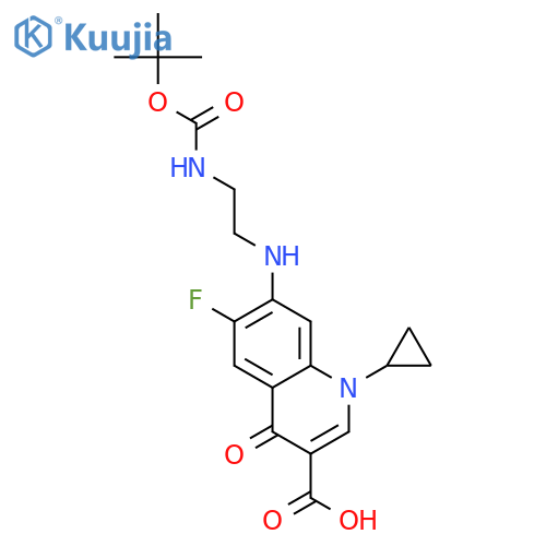 N-(tert-Butoxycarbonyl) Desethylene Ciprofloxacin structure