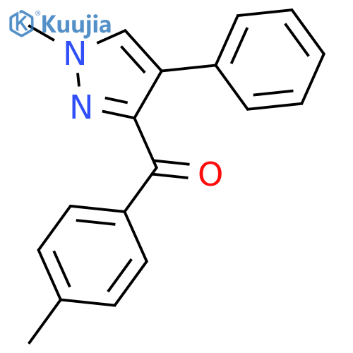Methanone, (4-methylphenyl)(1-methyl-4-phenyl-1H-pyrazol-3-yl)- structure