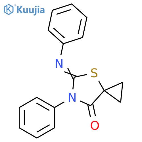 4-Thia-6-azaspiro[2.4]heptan-7-one, 6-phenyl-5-(phenylimino)- structure