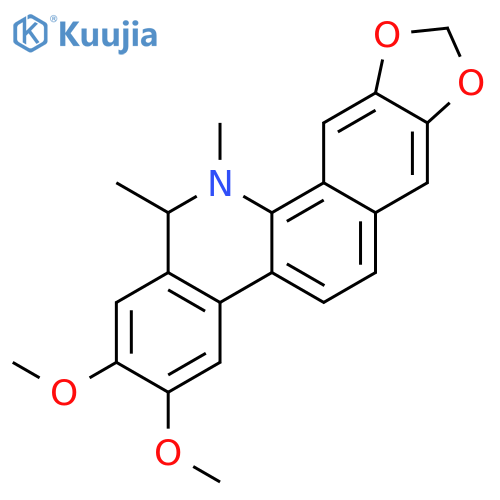 [1,3]Benzodioxolo[5,6-c]phenanthridine, 12,13-dihydro-2,3-dimethoxy-12,13-dimethyl- structure
