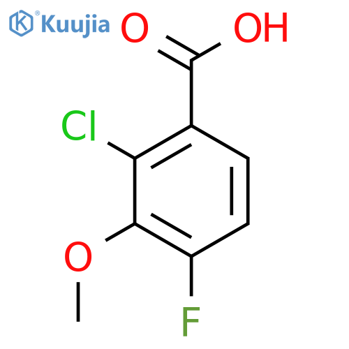 2-Chloro-4-fluoro-3-methoxybenzoic acid structure