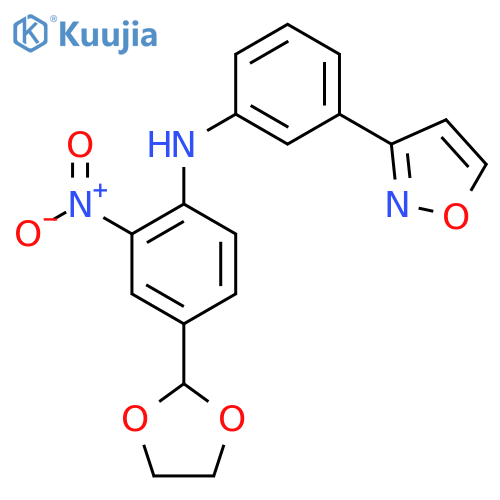 4-(2-Dioxolanyl)-2-nitro-n-(3-(3-isoxazolyl)phenyl)aniline structure