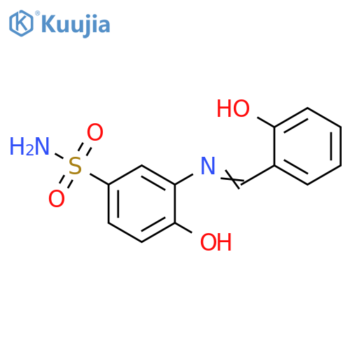 Benzenesulfonamide,4-hydroxy-3-[[(2-hydroxyphenyl)methylene]amino]- structure