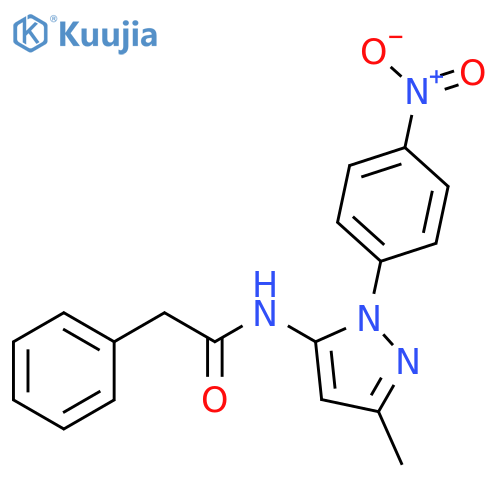 Benzeneacetamide, N-[3-methyl-1-(4-nitrophenyl)-1H-pyrazol-5-yl]- structure