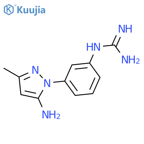Guanidine, [3-(5-amino-3-methyl-1H-pyrazol-1-yl)phenyl]- structure