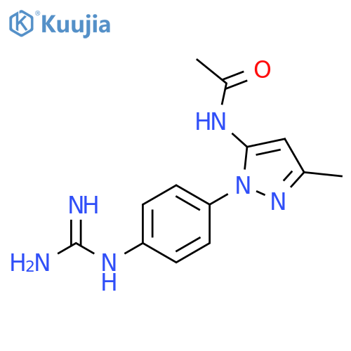 Acetamide,N-[1-[4-[(aminoiminomethyl)amino]phenyl]-3-methyl-1H-pyrazol-5-yl]- structure