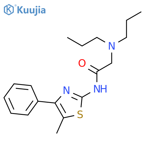 Acetamide, 2-(dipropylamino)-N-(5-methyl-4-phenyl-2-thiazolyl)- structure