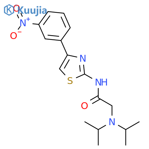 Acetamide, 2-[bis(1-methylethyl)amino]-N-[4-(3-nitrophenyl)-2-thiazolyl]- structure