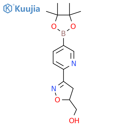 (3-(5-(4,4,5,5-Tetramethyl-1,3,2-dioxaborolan-2-YL)pyridin-2-YL)-4,5-dihydroisoxazol-5-YL)methanol structure