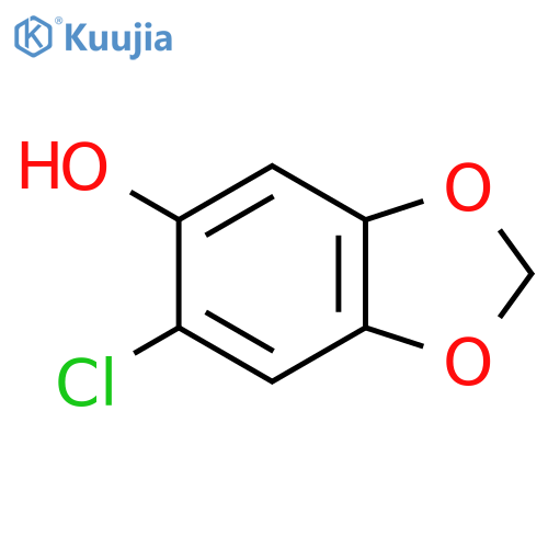 6-chloro-1,3-dioxaindan-5-ol structure