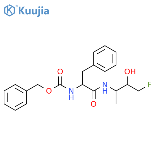 Carbamic acid, [2-[(3-fluoro-2-hydroxy-1-methylpropyl)amino]-2-oxo-1-(phenylmethyl)ethyl]-, phenylmethyl ester (9CI) structure