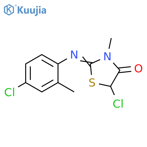 4-Thiazolidinone, 5-chloro-2-[(4-chloro-2-methylphenyl)imino]-3-methyl- structure