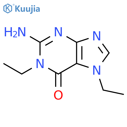 6H-Purin-6-one, 2-amino-1,7-diethyl-1,7-dihydro- structure