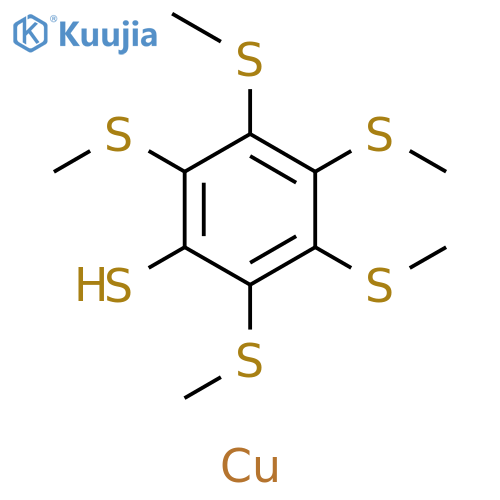 Benzenethiol, 2,3,4,5,6-pentakis(methylthio)-, copper(1+) salt (1:1) structure