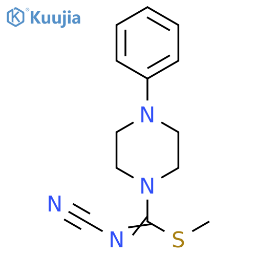 (Z)-cyano[(methylsulfanyl)(4-phenylpiperazin-1-yl)methylidene]amine structure