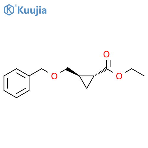Cyclopropanecarboxylic acid, 2-[(phenylmethoxy)methyl]-, ethyl ester, (1R,2R)-rel- structure