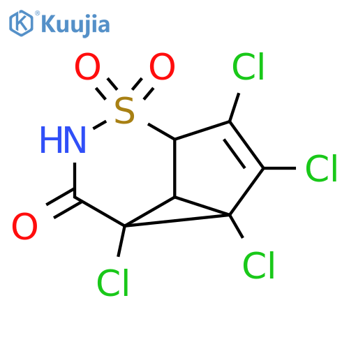 5-Thia-4-azacycloprop[cd]inden-3(4H)-one,1,2,2a,2b-tetrachloro-2a,2b,5a,5b-tetrahydro-, 5,5-dioxide (8CI) structure