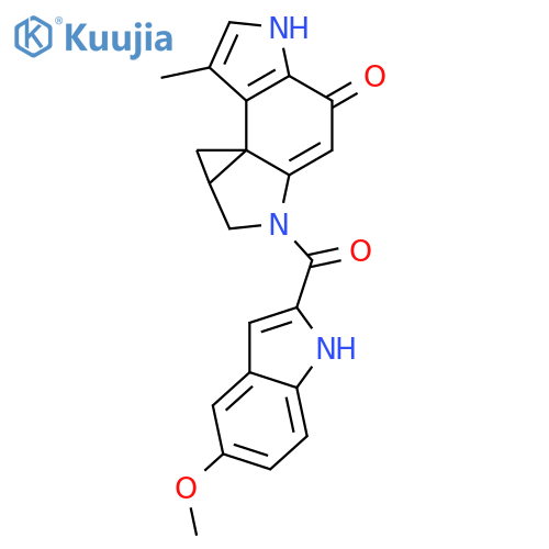 Cyclopropa[c]pyrrolo[3,2-e]indol-4(5H)-one,1,2,8,8a-tetrahydro-2-[(5-methoxy-1H-indol-2-yl)carbonyl]-7-methyl- structure