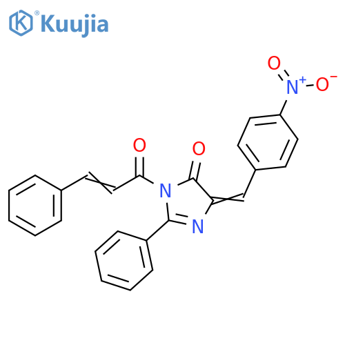 4H-Imidazol-4-one,3,5-dihydro-5-[(4-nitrophenyl)methylene]-3-(1-oxo-3-phenyl-2-propenyl)-2-phenyl- structure
