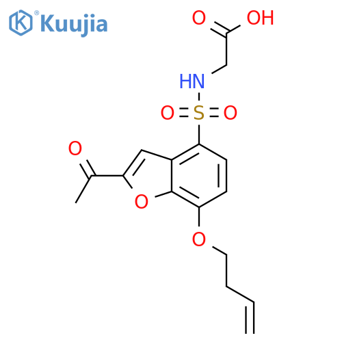 Glycine, N-[[2-acetyl-7-(3-butenyloxy)-4-benzofuranyl]sulfonyl]- structure