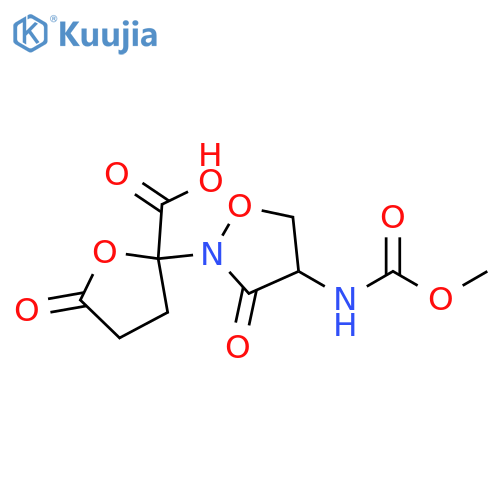 2-Furancarboxylic acid,tetrahydro-2-[4-[(methoxycarbonyl)amino]-3-oxo-2-isoxazolidinyl]-5-oxo- structure
