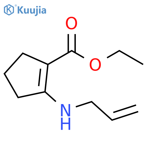 1-Cyclopentene-1-carboxylic acid, 2-(2-propenylamino)-, ethyl ester structure