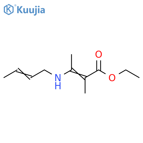 2-Butenoic acid, 3-(2-butenylamino)-2-methyl-, ethyl ester structure