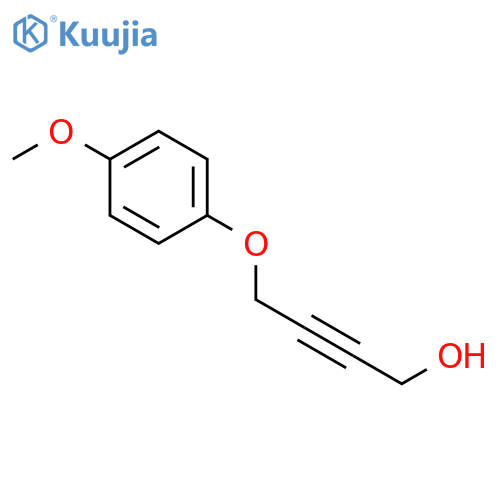 2-Butyn-1-ol, 4-(4-methoxyphenoxy)- structure