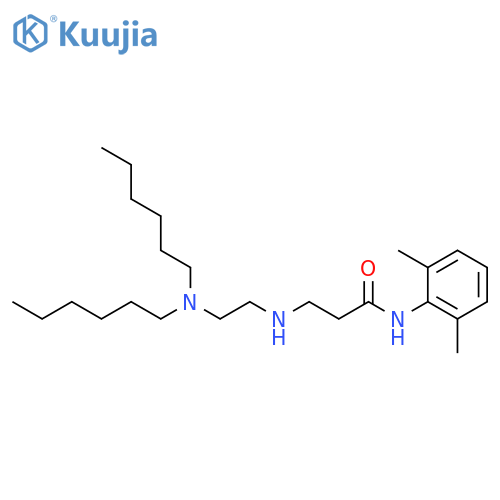 Propanamide, 3-[[2-(dihexylamino)ethyl]amino]-N-(2,6-dimethylphenyl)- structure
