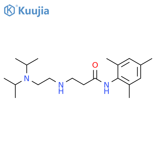 Propanamide,3-[[2-[bis(1-methylethyl)amino]ethyl]amino]-N-(2,4,6-trimethylphenyl)- structure